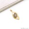 Twisted Oval Gemstone Pendant, Gold Plated Gemstone Charm, Necklace Pendant, GemMartUSA (50601)